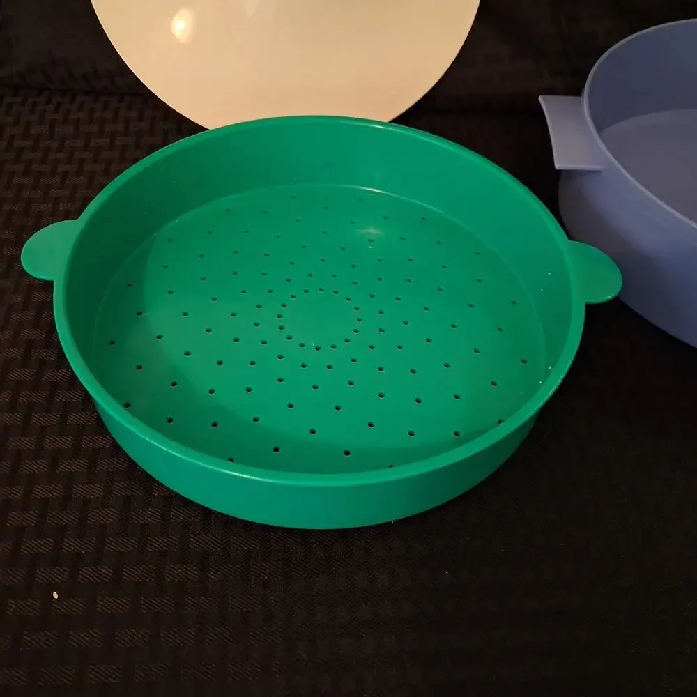 Tupperware Microwave Steamer Dish Strainer Rice Vegetable Cooker 9